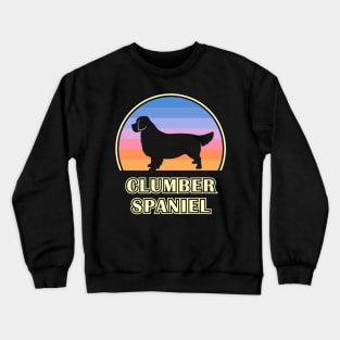 Clumber Spaniel Vintage Sunset Dog Crewneck Sweatshirt